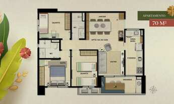 Imagem 7: Apartamento para venda com 70 metros quadrados com 3 quartos em Caxangá - Recife - PE