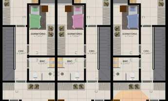 Imagem 4: Geminado para Venda em Joinville, Saguaçu, 2 dormitórios, 1 suíte, 1 banheiro, 1 vaga