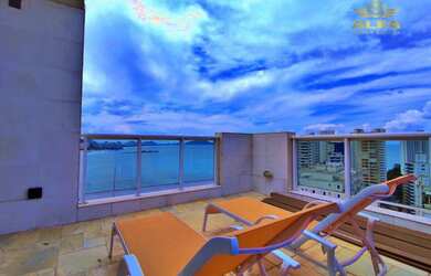 Imagem 4: Cobertura na praia Vista para o mar 3 dormitórios 1 suíte Piscina churrasqueira Astúrias G