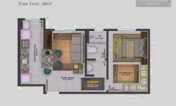 Imagem 12: Apartamento com 1 dormitório à venda, 36 m² por R$ 150.000,00 - Planta Almirante - Almiran