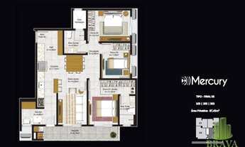 Imagem 6: Apartamento, 2 ou 3 dormitórios com suíte à venda, 69 m² por R$ 279.000 - Nova Palhoça - P