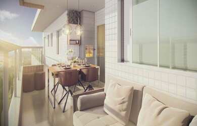 Imagem 4: Apartamento vista mar com 1 dormitório no Boqueirão Praia Grande