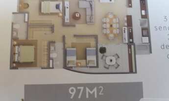 Imagem 4: Apartamento 97 M2 com 3 quartos , SENDO UMA SUITE