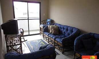 Imagem 3: Apartamento 2 dormitórios em Mongaguá mobiliado com sacada em prédio frente ao mar