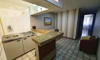 Imagem 3: Passargada -1 Qto-1 WC-45 M²-Prédio Frente Mar-Todo montado-Lazer Completo