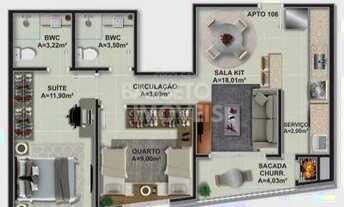 Imagem 3: FLORIANóPOLIS - Apartamento Padrão - Itacorubi