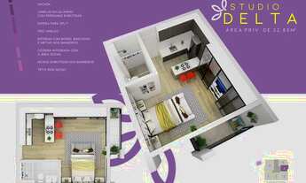 Imagem 2: Aptos Studio para quem busca investir ou morar no Kobrasol