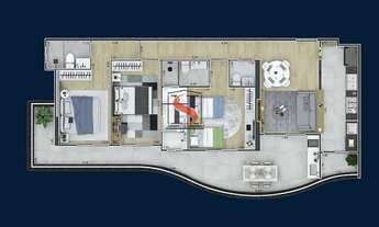 Imagem 2: Apartamento de Praia para Venda em Praia Grande, Guilhermina, 2 dormitórios, 1 suíte, 2 ba