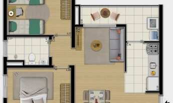 Imagem 4: Apto de 2Q c/ 52m2 lazer completo no Gama tel