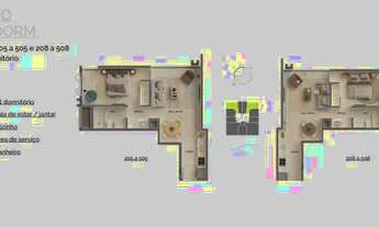 Imagem 5: Apartamento com 1 dormitório à venda, 47 m² a partir de R$ 403.000 - Saco dos Limões - Flo