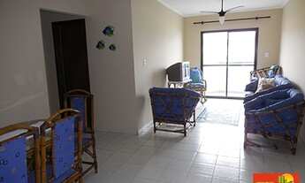 Imagem 2: Apartamento 2 dormitórios em Mongaguá mobiliado com sacada em prédio frente ao mar