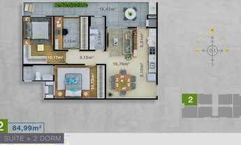 Imagem 3: Apartamento 3 dormitórios para Venda em Itajaí / SC no bairro Bairro São João