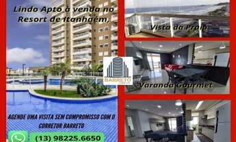 Imagem 2: APARTAMENTO COM VISTA DA PRAIA 2 DORMITÓRIOS COM VARANDA GOURMET NO RESORT EM ITANHÉM