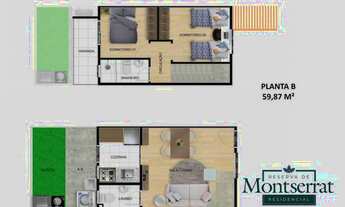 Imagem 3: Casa de condomínio sobrado para venda possui 60 metros quadrados com 2 quartos