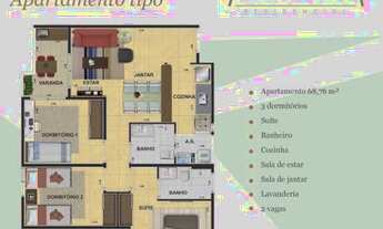 Imagem 6: Apartamento em Mogi das Cruzes<br>Ótimo apartamento novo com 3 dormitórios sendo uma