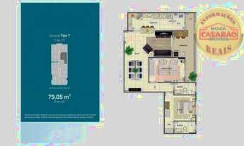 Imagem 7: Apartamento com 2 dormitórios à venda, 79 m² por R$ 474.000,00 - Mirim - Praia Grande/SP