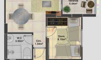 Imagem 3: Apartamento com 2 dorms, Maracanã, Praia Grande - R$ 294 mil, Cod: 3302