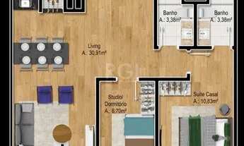 Imagem 2: Palazzo Vittoria - Gramado: Apartamento 71m² com 2 dormitórios, 1 suíte e 1 vaga de garage