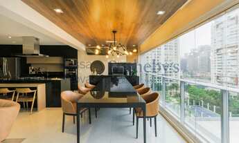 Imagem 6: Apartamento mobiliado com varanda gourmet e integração dos ambientes