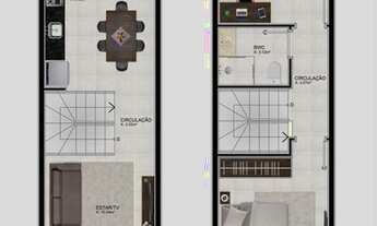 Imagem 6: Geminado para venda possui 69 metros quadrados com 2 quartos no Vila Nova - Joinville - SC