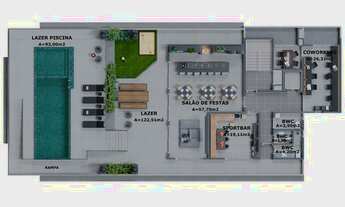 Imagem 6: Apartamento para venda possui 68 metros quadrados com 2 quartos