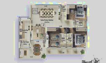 Imagem 7: Apartamento vista mar com 1 dormitório no Boqueirão Praia Grande