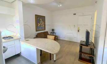 Imagem 3: Flat na Rua Funchal totalmente mobiliado com cozinha completa disponível para locação