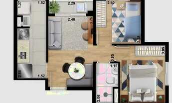 Imagem 2: Apartamento com 2 dormitórios à venda, 39 m² por R$ 380.000,00 - Tucuruvi - São Paulo/SP