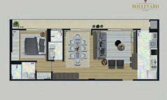 Imagem 2: Apartamento novo com 2 dormitórios à venda, 66 m² por R$ 430.000 - Capão Raso - Curitiba/P