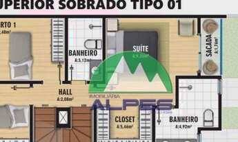 Imagem 4: Sobrado à venda, 112 m² por R$ 600.000,00 - Hauer - Curitiba/PR