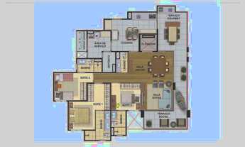 Imagem 3: Apartamento 133 m2 3 suítes 3 vagas bairro Jardim Santo André