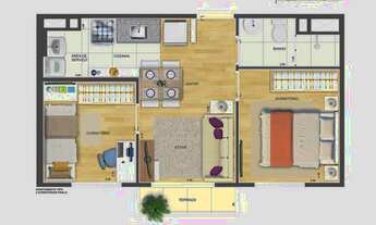 Imagem 3: Apartamento para venda com2 quartos, varanda e vaga de moto em Vila Augusta - Guarulhos