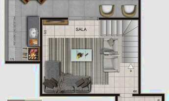 Imagem 2: Apartamento para venda tem 49 metros quadrados com 2 quartos