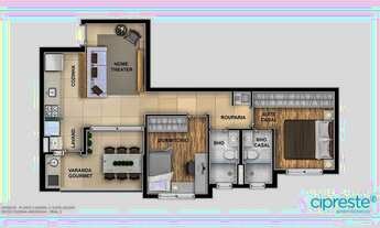 Imagem 2: Apartamento para venda com 64 metros quadrados com 2 quartos