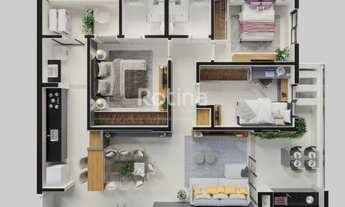 Imagem 2: Apartamento à venda, 3 quartos, 1 suíte, 2 vagas, Santa Mônica - Uberlândia/MG