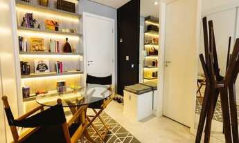 Imagem 4: Apto com 37m², andar alto, linda vista, living, varanda, cozinha americana, 1 quarto 1 ban