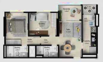 Imagem 4: Apartamento com 2 dormitórios à venda, 57 m² por R$ 445.000,00 - Praia de Itaparica - Vila