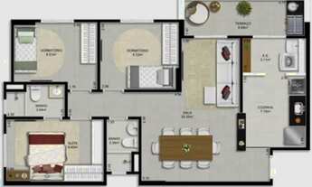 Imagem 5: APARTAMENTO COM 81.09 m² - FORTE - PRAIA GRANDE SP