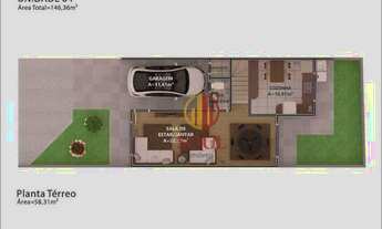 Imagem 3: SUNSET ÁGUA VERDE 2 - Sobrado com 3 dormitórios à venda, 146 m² por R$ 1.024.520 - Água Ve