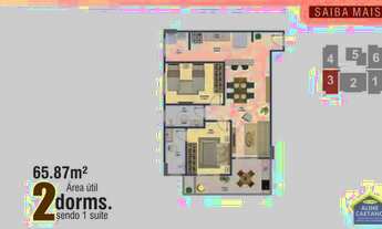 Imagem 4: Apart 2 dorms, Ocian, Entrada R$ 35 Mil, JGA971