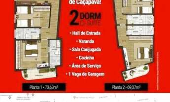 Imagem 2: Apartamento com 2 dormitórios à venda, 69 m² por R$ 265.000,00 - Jardim São José - Caçapav