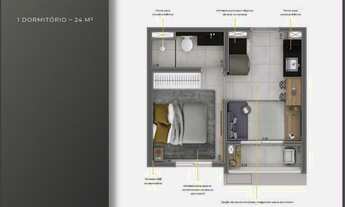 Imagem 3: Apartamento para venda possui 24 metros quadrados com 1 quarto em Pinheiros - São Paulo