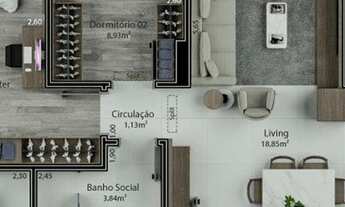 Imagem 6: Manhattan Residence Apartamento GARDEN Alto Padrão na Cimes Construtora com 3 quartos send