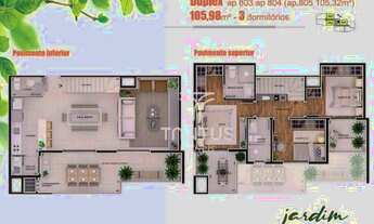 Imagem 2: Apartamento Duplex com 3 dormitórios à venda, 105 m² por R$ 1.480.000,00 - Rebouças - Curi