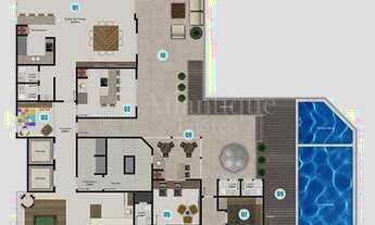 Imagem 2: Cobertura 4 suítes + 4 vagas na Barra Norte com Vista Panorâmica