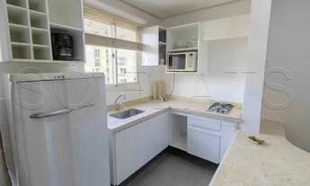 Imagem 5: Flat na Rua Funchal totalmente mobiliado com cozinha completa disponível para locação