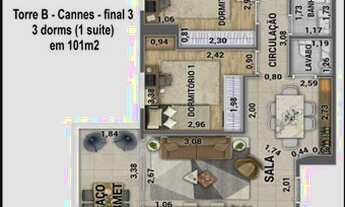 Imagem 4: Apartamento com 3 dorms, Gonzaga, Santos - R$ 1.23 mi, Cod: 22782