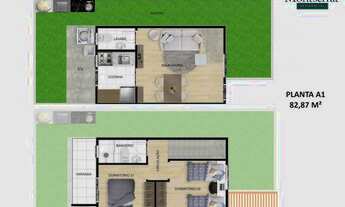 Imagem 4: Casa de condomínio sobrado para venda possui 60 metros quadrados com 2 quartos