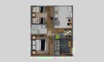 Imagem 3: Apartamento com 2 dormitórios à venda, 44 m² por R$ 190.000,00 - Distrito Industrial - Jui