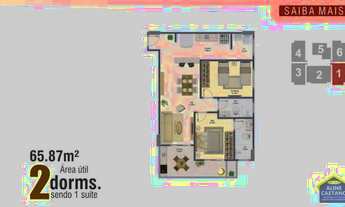 Imagem 2: Apart 2 dorms, Ocian, Entrada R$ 35 Mil, JGA971